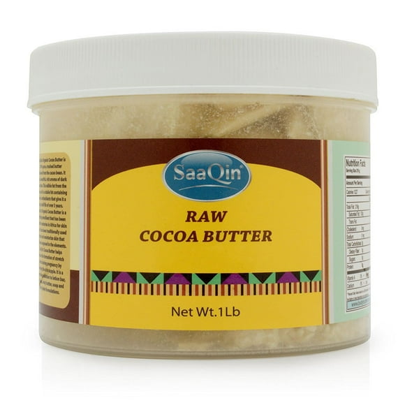 Beurre de Cacao Brut - 16 oz. de l'Équateur - Qualité Alimentaire- Grade A - Pur Beurre de Cacao dans un Pot