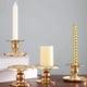 thumbnail image 3 of Candelabro de Metal de Latón Dorado de 2 Piezas, Adecuado para Velas, Candeleros, Velas de Té y Velas de Pilar, para Exhibición de Ventanas y Mantos, 3 of 5