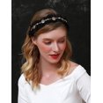 thumbnail image 4 of Diademas de lujo barrocas vintage con diamantes de imitación negros para mujer, diademas elegantes acolchadas de terciopelo de diseñador de moda para fiestas de baile, compromisos, vacaciones., 4 of 5