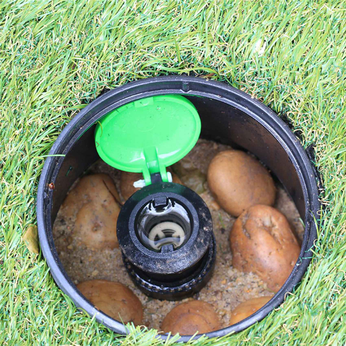 3pcs 6in Garden Lawn Underground Valve Box Cap Sprinkler Watering Valve Cover Lid