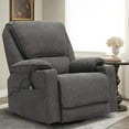 thumbnail image 7 of KIGOTY Rocking Recliner Chair, 360 Swivel Recliner with Massage and Heating, Dark Grey, 7 of 7