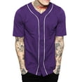 thumbnail image 1 of Men's Baseball Jersey Button Down Athletic Uniform, 1 of 4