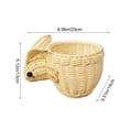 thumbnail image 3 of Easter Bunny Woven Storage Basket, Multifunctional Fruit and Snack Organizer, Home Decoration Plastic Basket for Kitchen Countertop Shelf, Heat-Resistant Easy Clean Compact Organizer, 3 of 9