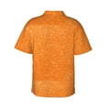 thumbnail image 3 of Daiia Orange Glitter2 Hawaiian Shirt for Men Gentle Cotton Regular Short Sleeve Casual-3X-Large, 3 of 9