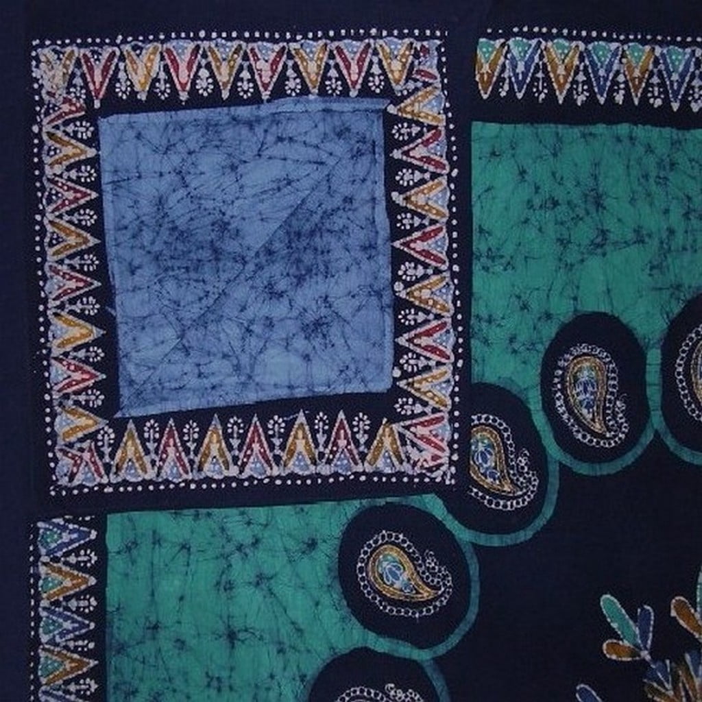 Authentic Batik Reversible Duvet Cover Cotton 92" x 88" Fits Full-Queen Multi Color