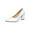White, variant on Wensltd Womens Black Heels Pointed Toe Shallow Mouth Block Heel Elegant Pumps for Party Work Office