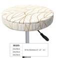 thumbnail image 4 of Lsque Elegant Gold Leaf Pattern Pattern Round Bar chair cushion covers Velvet Fabric Premium Comfort Protects from Scratches and Stains for 14-17 Inch Chair-14 inch, 4 of 7