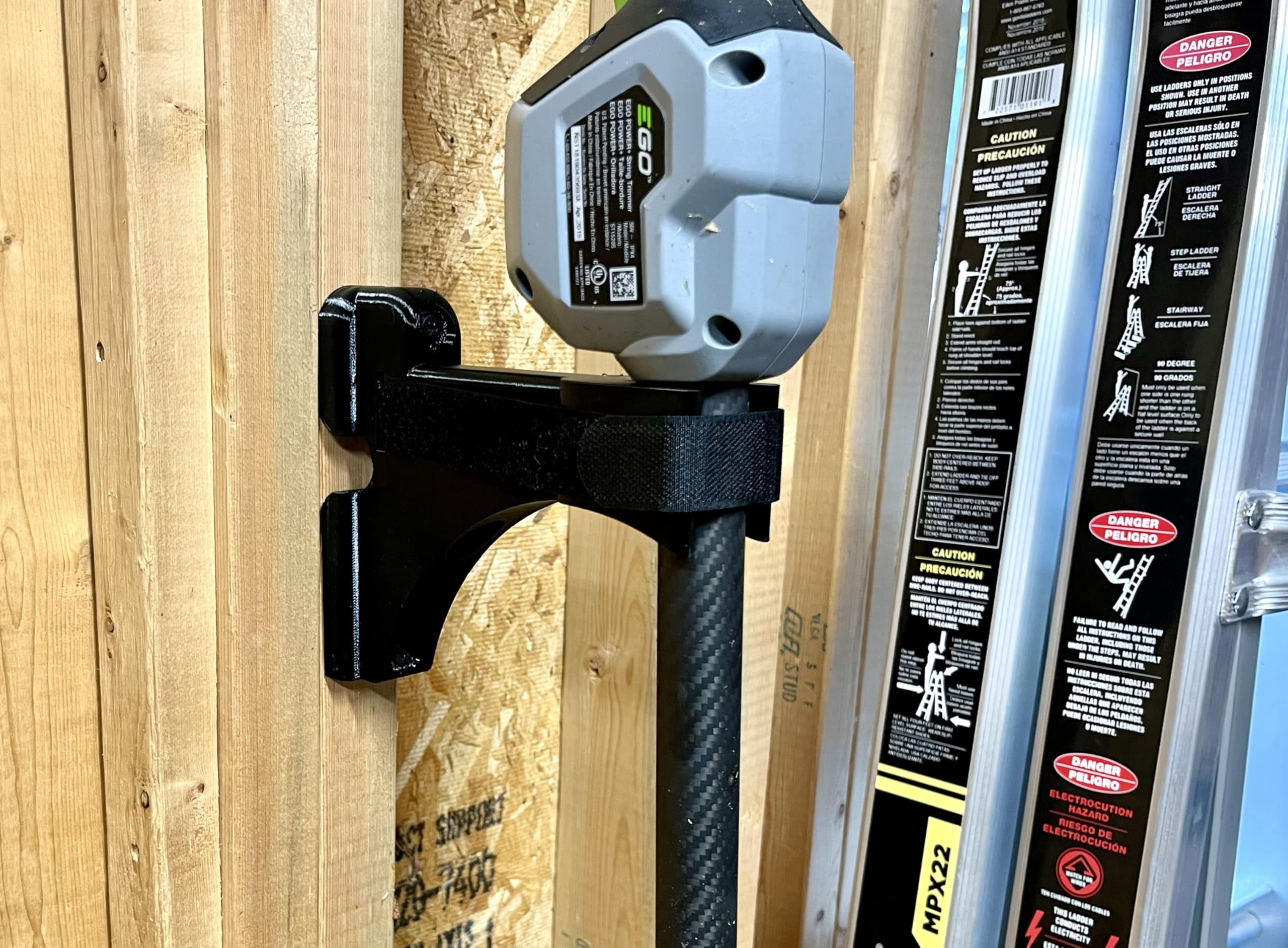 Ego String Trimmer Weed Eater, Tiller, Cultivator, Pole Saw, Wall Hook Mount Bracket for Ego 56V