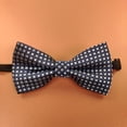 thumbnail image 1 of Pajarita de poliéster a rayas con puntos polares para estudiantes, niños pequeños, corbata de lazo, accesorios para cuello, 1 of 6