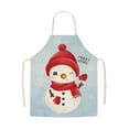 thumbnail image 1 of Linen Christmas Apron Sunflower Pumpkin Creative Apron Kitchen Housework Oil Repellent Antifouling Apron, 1 of 4