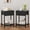 Black, variant on Satifur Modern Fluted Nightstand Set of 2 with Charging Station & 2 Storage Drawer for Bedroom,Light Oak Grain