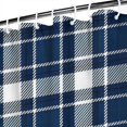 thumbnail image 3 of Navy White Plaid Checkered Pattern Shower Curtain 84"x72" ,Bathroom Decorative Shower Curtains Set with 12 Hooks,Modern Waterproof Washable Shower Curtain, 3 of 6