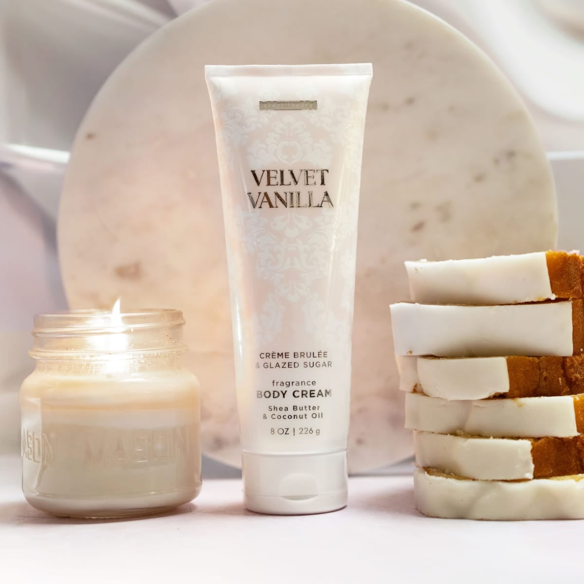 (3 pack) Scent Theory Hand and Body Cream with Shea Butter, Velvet Vanilla, 8 oz