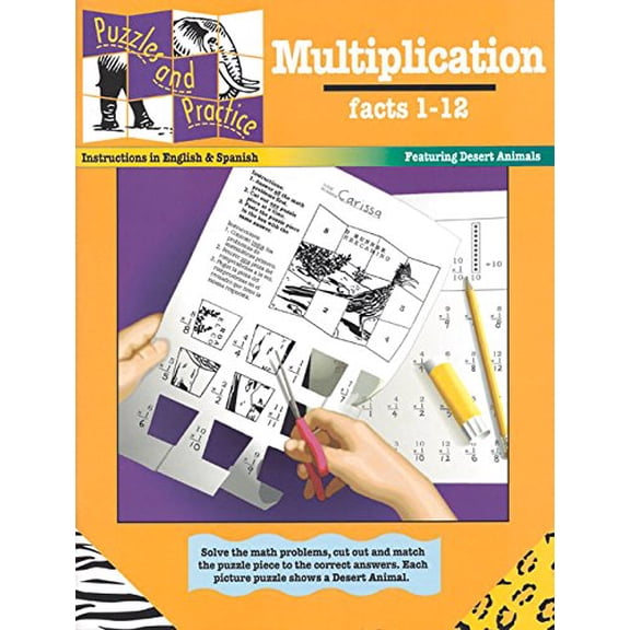 Pre-Owned Multiplication, Facts 1-12 (Puzzles and Practice Series) Paperback