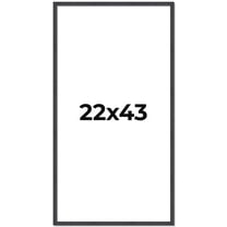 22x43 Rustic Brown Real Wood Picture Frame Width 0.75 inches | Interior Frame Depth 0.5 inches |