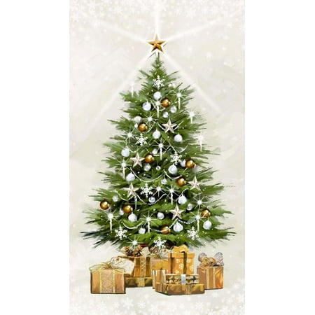 White Christmas~Christmas Tree Panel With Twinkle Lights By White Christmas~Christmas tree Panel With Twinkle Lights by Northcott - Walmart.com - White Christmas~Christmas Tree Panel With Twinkle Lights By