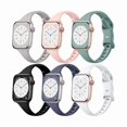 thumbnail image 1 of Chenchen 6 Pack Compatible with Apple Watch Band 38mm 40mm 44mm 42mm 41mm 45mm 46mm 49mm Women Men, Thin Narrow Soft Replacement Sport Strap for iWatch Apple Watch Series 11 10 9 Ultra 8 7 6 5 4 3 SE, 1 of 1