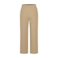 thumbnail image 4 of FNFYFH Dress Pants Women Wide Leg Pull On Stretchy Work Pants Women High Waisted Business Casual Trousers with Pockets, 4 of 7