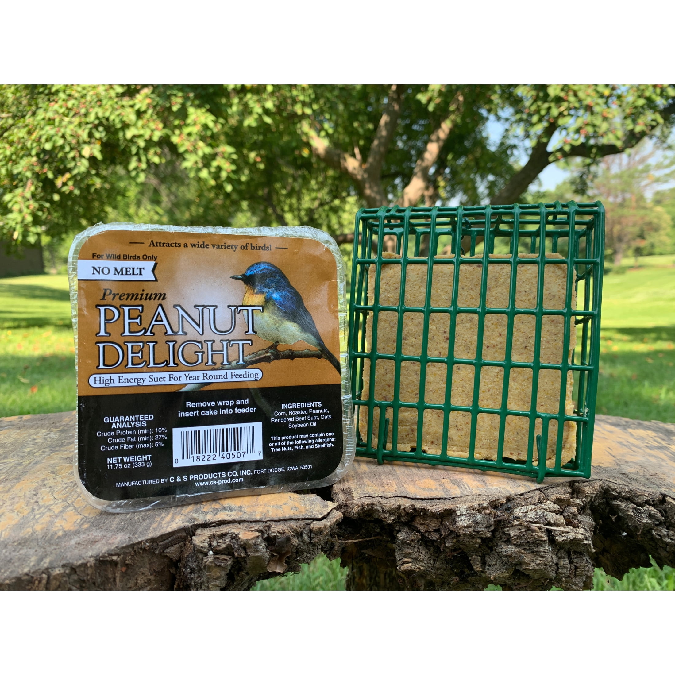 C&S Peanut Delight No-Melt Fresh Suet Dough, 11.75 oz, Wild Bird Food