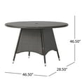 thumbnail image 4 of GDF Studio Mirage Outdoor Wicker 5 Piece Dining Set with Cushions, Multibrown and Cream, 4 of 13