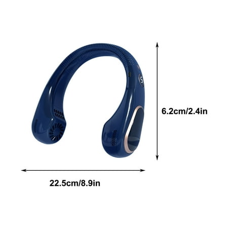 

Gyedtr Leafless USB Hanging Neck Fans Hands Free Bladeless Fan Portable Rechargable Battery Personal Fan Portable Around Neck Fan Leafless Rechargeable Headphone Design