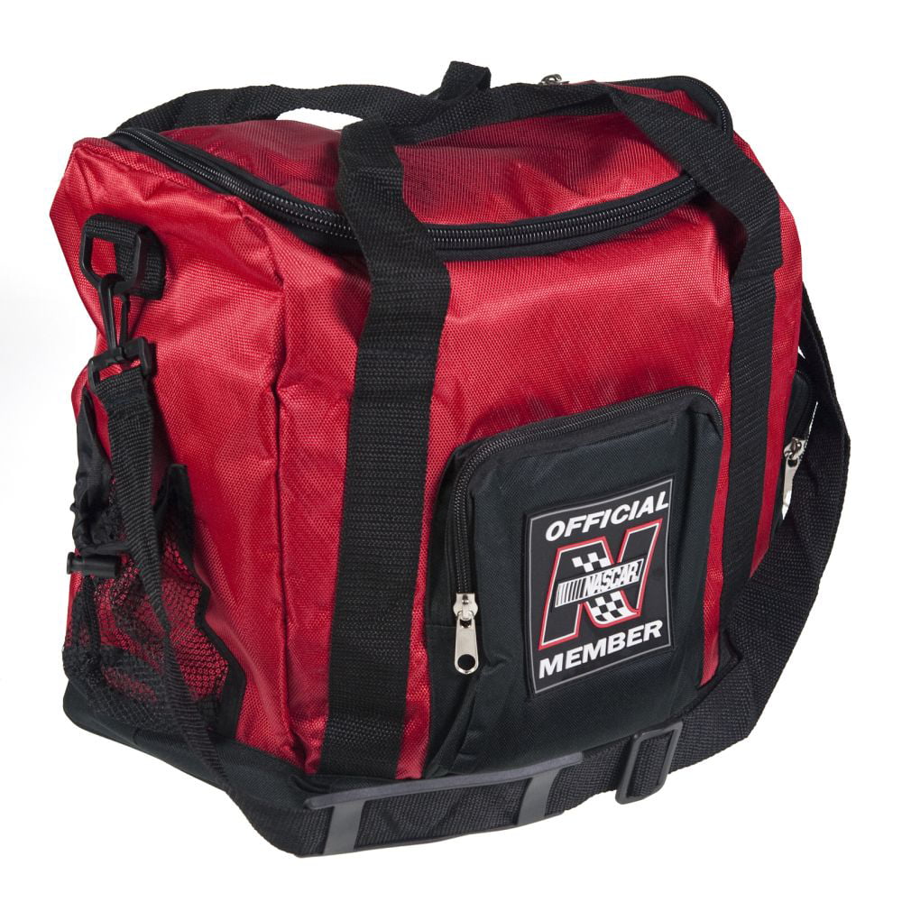 NASCAR - Red Nascar Duffle Bag 15” Large Pocket Adjustable Shoulder Strap Luggage CarryOn ...