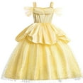 thumbnail image 2 of Robe de Princesse Belle pour Filles, Robe en Tulle, Déguisement, Robe de Fête de Noël et d'Anniversaire, 2 of 6