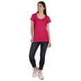 thumbnail image 5 of Inkmeso Scoop Neck Basic Tee Casual Short Sleeve Cotton Plain Tshirt Top Womens, 5 of 9