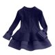 thumbnail image 1 of Odeerbi Vestido de Niña Suéter Otoño Invierno Algodón Vestido de Punto Color Sólido Manga Larga Vestido de Punto Malla Vestido de Tul, 1 of 3