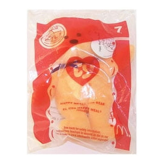 TY McDonald's Teenie Beanie - #7 HAPPY MEAL the Bear (2004) (4.5 inch)