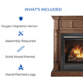 thumbnail image 2 of Duluth Forge Full Size Dual Fuel Vent less Gas Fireplace With Mantel - 32,000 BTU, Remote Control, Walnut Model# FDI32R-M-WN, 2 of 6