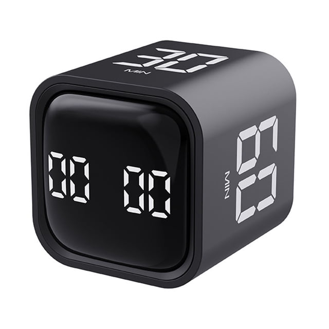 CSChome Productivity Cube Timer Productivity Cube Timer Flipping LED Display Dual Modes 4 Preset Management Countdown Cooking Study Mini Digital