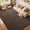Pure Brown, variant on 5x7 Washable Area Rugs for Bedroom Living Room, Low Pile Thin Rug Solid Color, Non-Slip Carpet Indoor for Home Decor (Green/White)