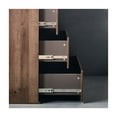 thumbnail image 4 of Wood Chest Four Drawer Walnut Brown Storage Organizer Bedroom Furniture, 4 of 6