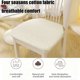thumbnail image 4 of Cojín de lino de verano para sillas de herradura • Cojín antideslizante para el asiento • Cojín de silla de comedor con cierre de correa • Funda lavable extraíble • Diseño versátil en color sólido, 4 of 6