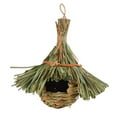 thumbnail image 1 of Casas para pájaros tejidas a mano,Casas para colibríes tejidas a mano, nido de pájaro de paja, cabaña para pájaros colgante, multifuncional, 1 of 7