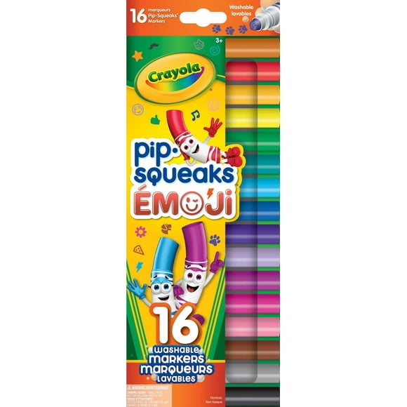 Marqueurs timbreurs lavables émoji Crayola, jeu de 16