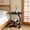 black, variant on Bedside Table - Indoor/Outdoor Side Table, Sturdy Metal Frame Lightweight Space-Saving Design, Suitable for Living Rooms, Balconies, Offices - Easy to Move, Decorative Bedside Table