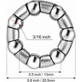 thumbnail image 2 of FrostHike Support de Roulement de Roulement de Roulement de Vélo 3/16 Pouce x 7 Boules, 4 Pcs Roulements à Billes pour Roue avant de Vélo, Vélo Extensible pour Enfants, 2 of 4