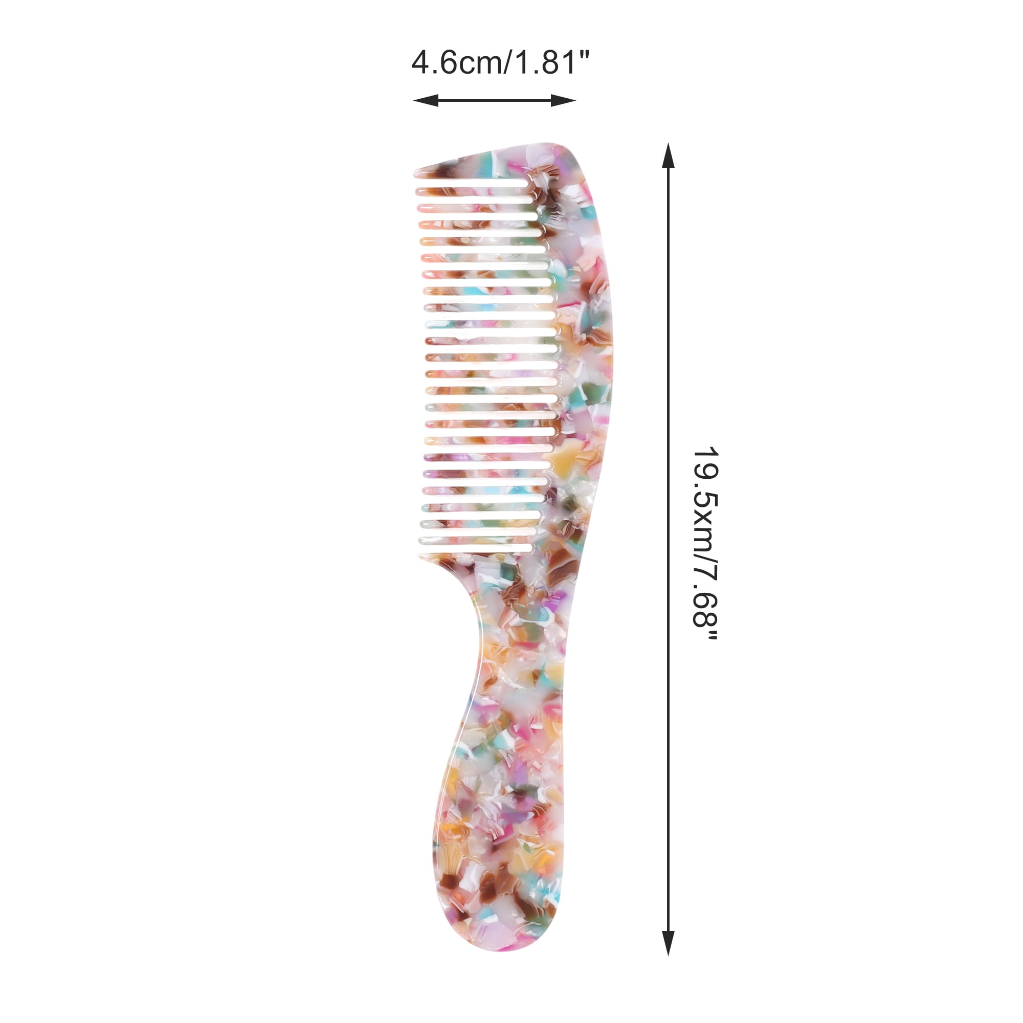 Unique Bargains 1 Pc Women Durable Hair Straightening Comb for Curly Wavy Hair Colorful