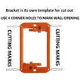 thumbnail image 1 of Low Voltage Mounting Bracket 1 Gang Multipurpose Drywall Mounting Wall Plate Bracket - (Single Gang, 10 Pack), 1 of 5