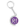thumbnail image 1 of chestry elements period table transition metals rutherium rf rotatable keyholder disc accessories chain clip, 1 of 3