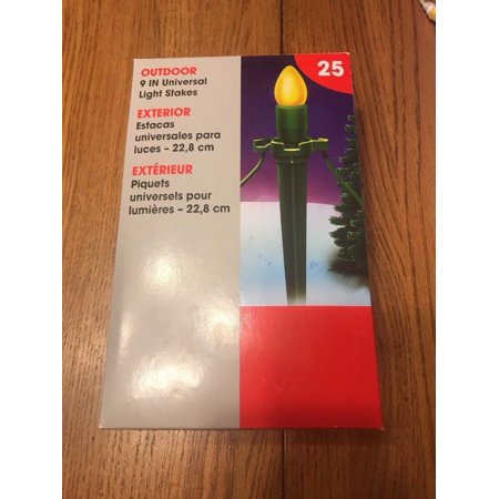 Holiday Time Christmas Lights Heavy Duty Lawn Light Stake - 25 COUNT