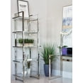 thumbnail image 2 of Hartford 79-inch 5-shelf Glass Bookshelf Chrome, 2 of 10