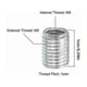 thumbnail image 2 of 10pcs M8to M6 thread adapter sleeve reducing nut 10mm screw, 2 of 5