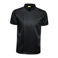 thumbnail image 3 of Men Women Chef Jacket Short Sleeve Top Comfortable Cooker Chef Clothes chef Coat Black XXL, 3 of 7