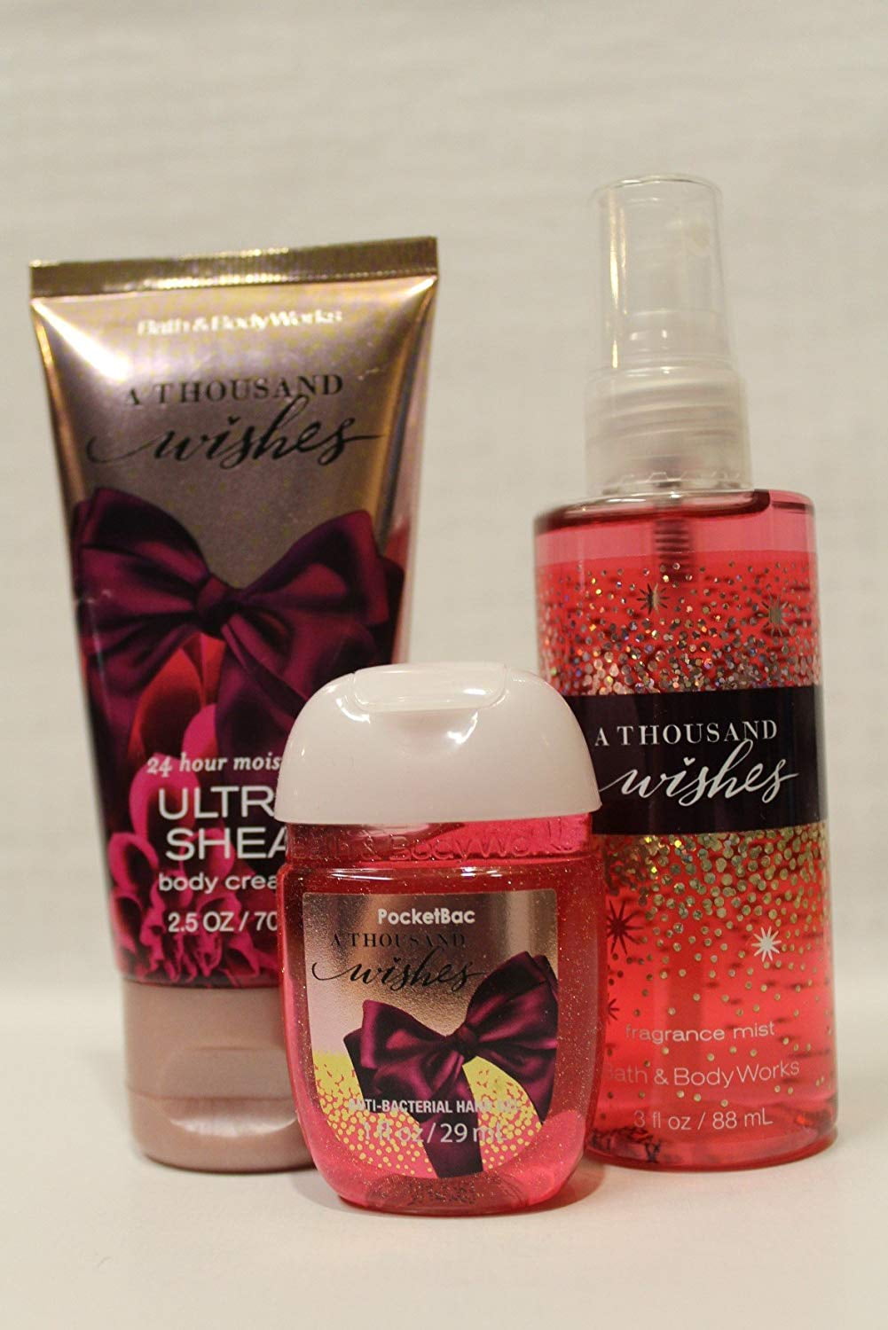 Bath Body Works A Thousand Wishes On The Go Gift Set A Thousand Wishes Key Notes Pink Prosecco Sparkling Quince Crystal Peonies Gilded Amber By Bath Body Works