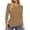 Camel #23, variant on Ladies Tops Crew Neck 3/4 Sleeve Solid Work Shirts Slim Fit Ruched Oversized Winter Y2k Fashion Peplum Tops Camel M