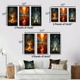 thumbnail image 4 of Designart "Atlantean Revelation Mysteries of Light III" Abstract Landscape Framed Wall Art Set Of 3 - Gold Abstract Landscapes Frame Canvas Set For Living Room Decor, 4 of 6