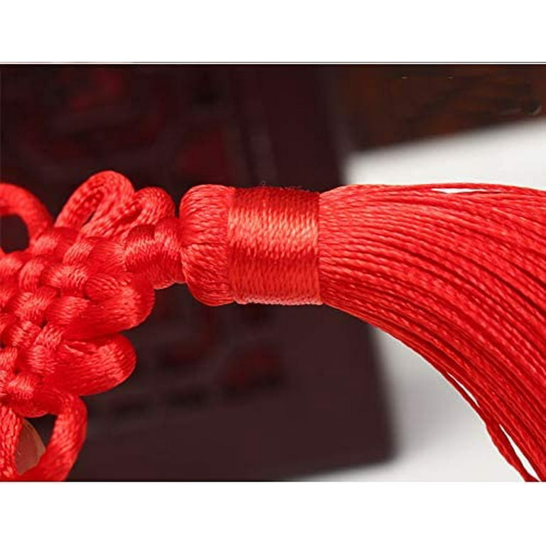 40CM Luxury Silky Tassels Crafts Trim Fabric Chinese Knot Fringe